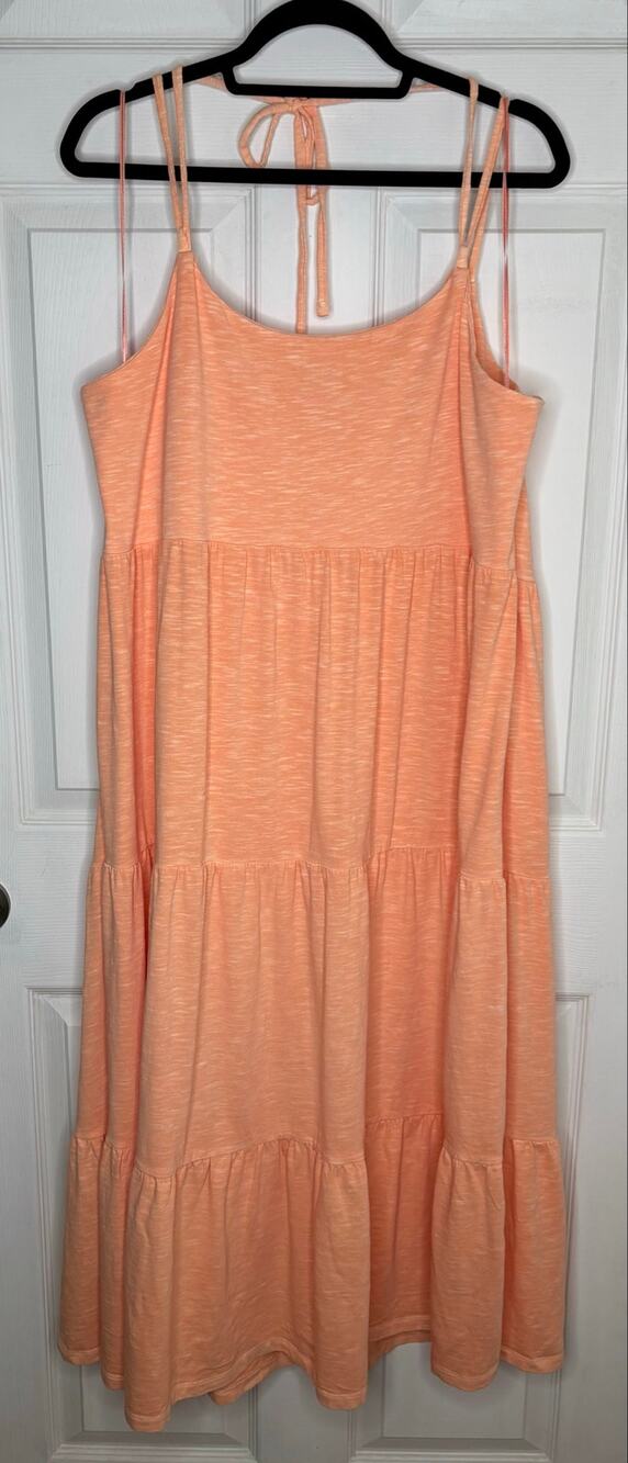 Old Navy Women’s XXL Maxi Dress Sleeveless Sundress Tiered Cotton Stretch